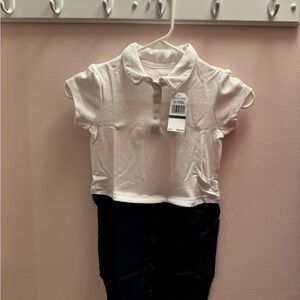 Nautica Kids Polo dress in White and Blue